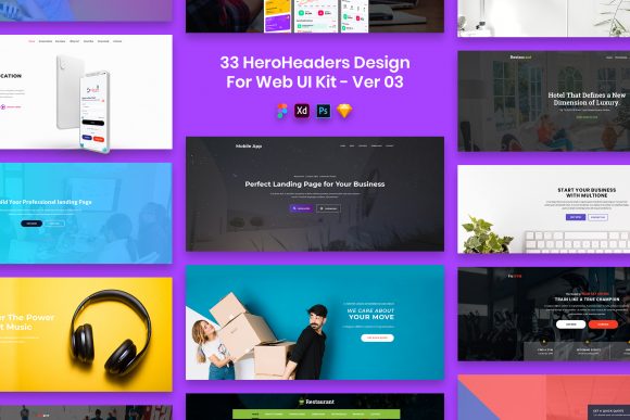 Accelerate Your Web Design Workflow with 33 Hero Headers for Web Ver-03