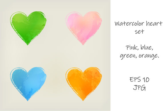 Elevate Your Designs with a Versatile Watercolor Vector Hearts Set