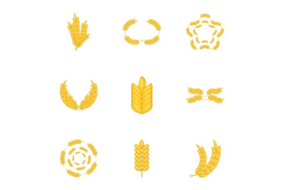 Elevate Your Web Design with the Elements with Wheat Icons Set