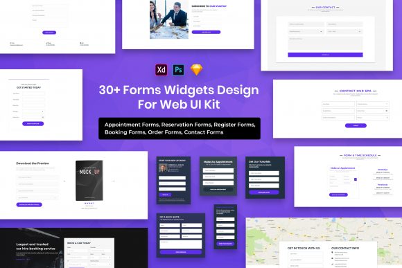 Forms Widgets for Web UI Kit: A Design Essential