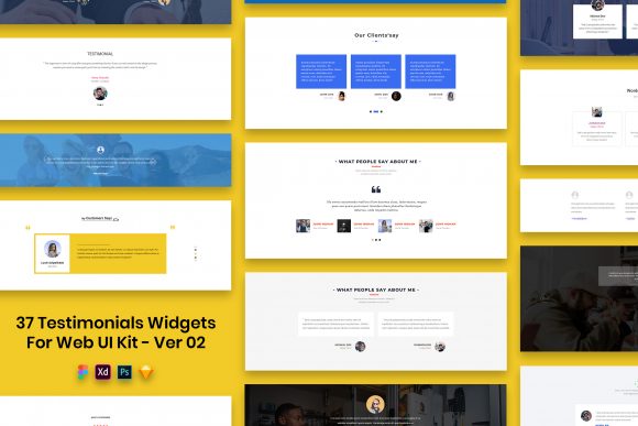 Integrating 37 Testimonials Widgets for Web UI Kit into Your Design Workflow