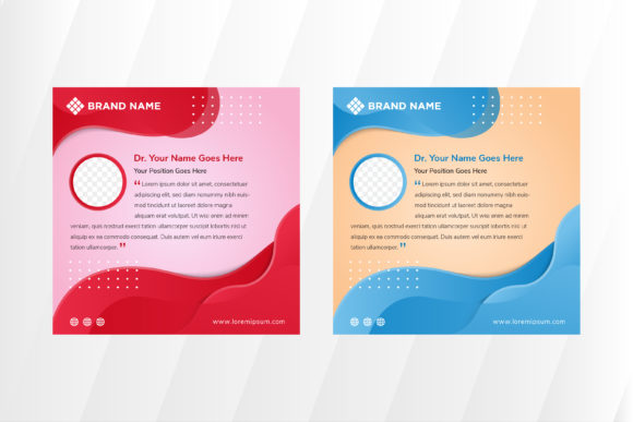 Quote Liquid Square Banner Social Media Templates