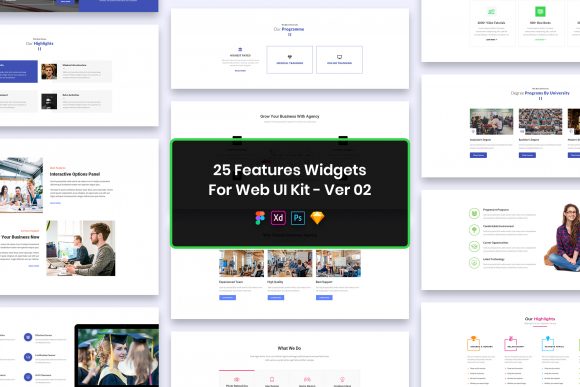 Streamlining Modern Web Design with the 25 Features Widgets for Web UI Kit